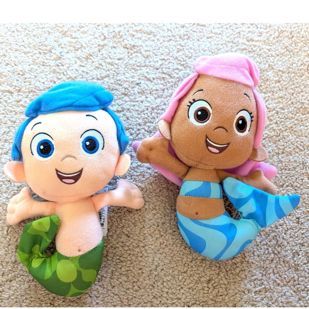 Fisher-Price Bubble Guppies Gil & Molly Plush Set 2012 Mattel